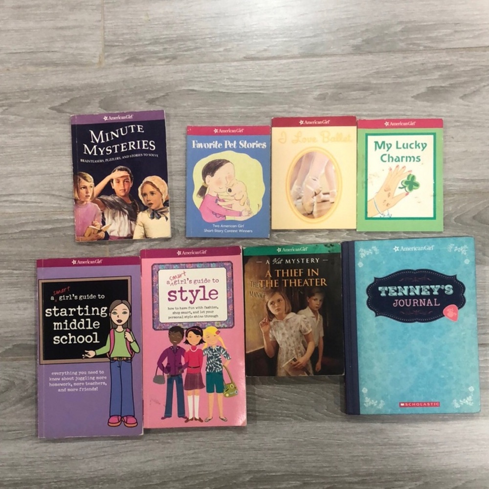 American Girl Book Set with Pink and Blue Covers